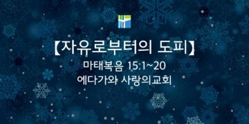 마태복음 묵상 【자유로부터의 도피】 20260219(목) 에다가와 사랑의교회 조용길 목사